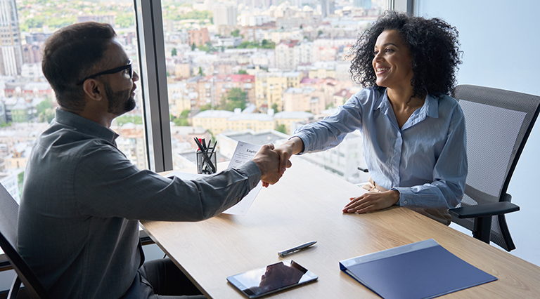 Regency Recruiting Employee Shaking Hands Image Header